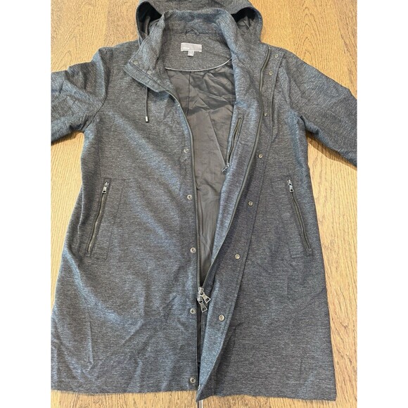 Vince Hooded Full Zip Parka Jacket Men’s Size S Black Snap Zip Pockets MSRP $645 - Picture 6 of 14